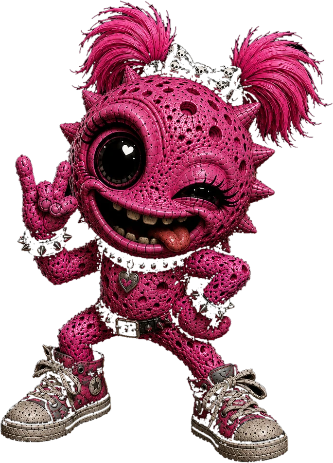 Pixi the Razzkel celebrating