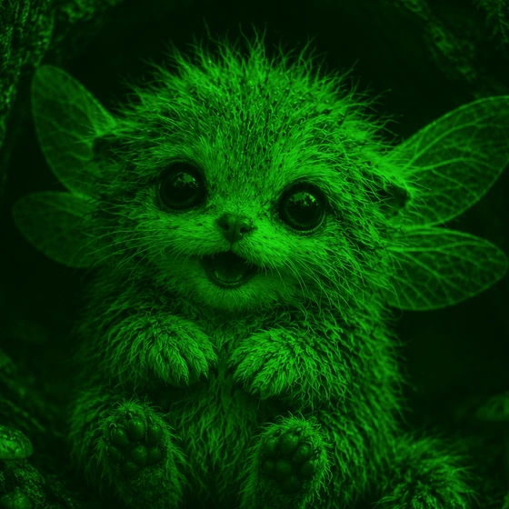Green fuzzle mascot for good fits