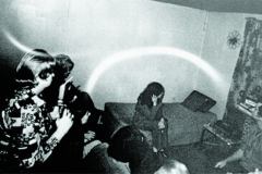 The original image of Doris Bither and the "entity" arcing over her