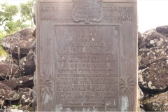 Historical Landmark about Menehune at the Heiau of Poliahu