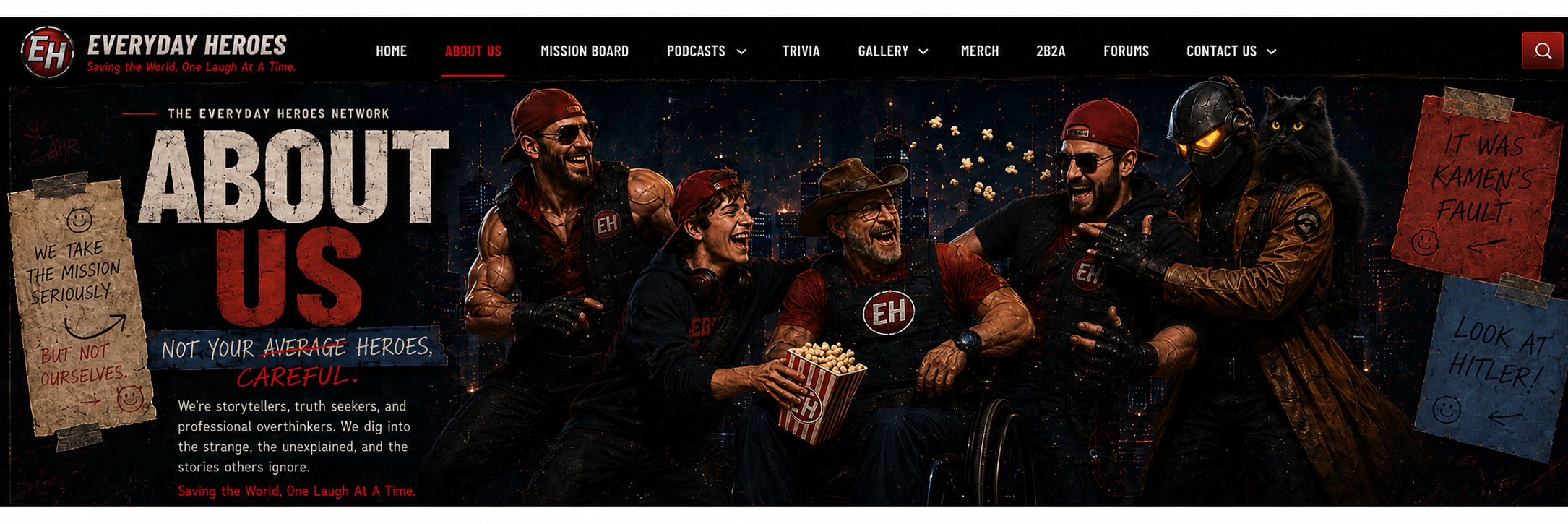 Everyday Heroes About Us — the crew laughing together