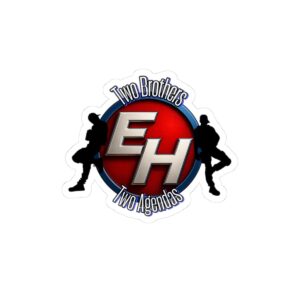 EH Two Brothers Two Agendas Logo Sticker — Kiss-Cut Laptop Sticker