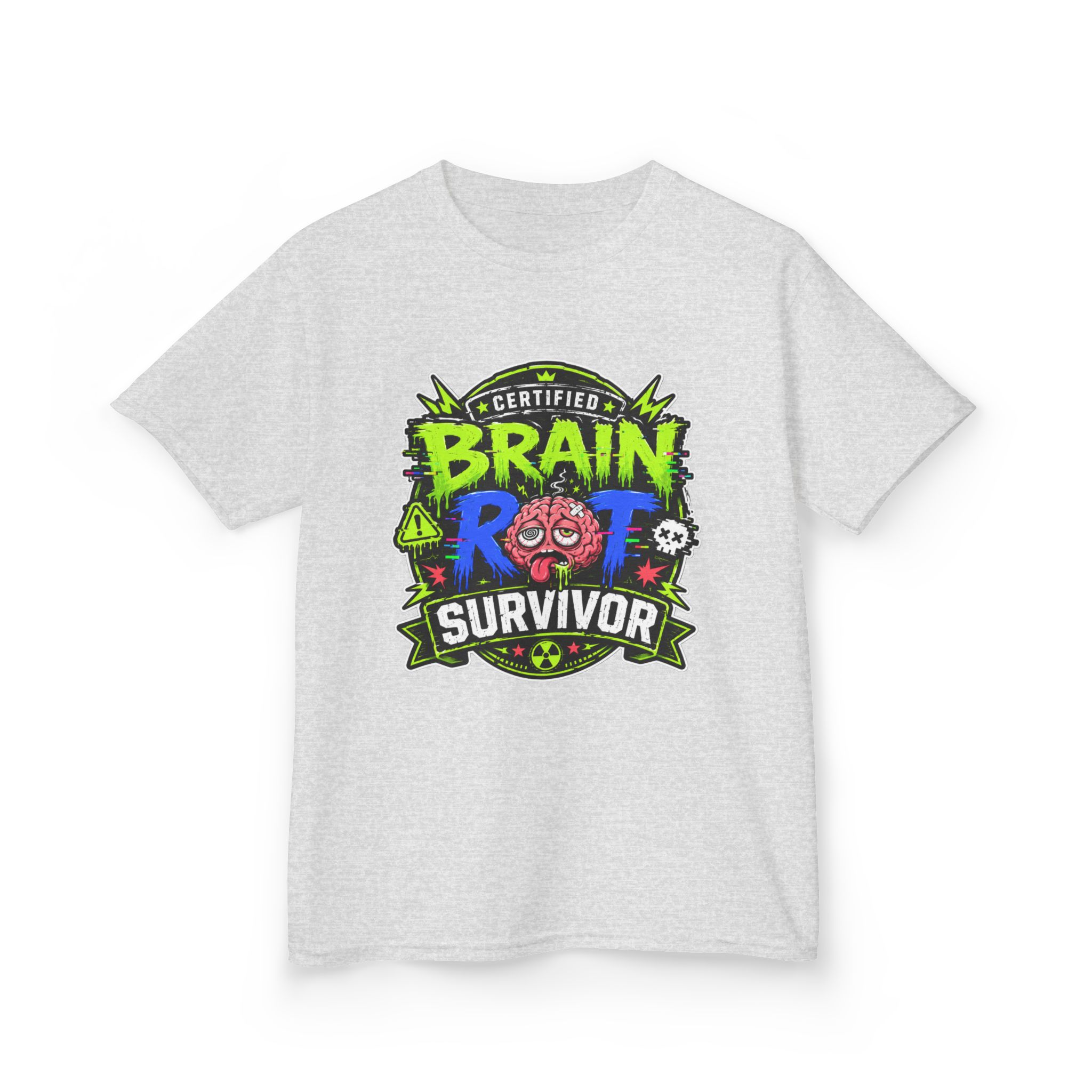 "Certified Brain Rot Survivor" Kids Tee - Image 4