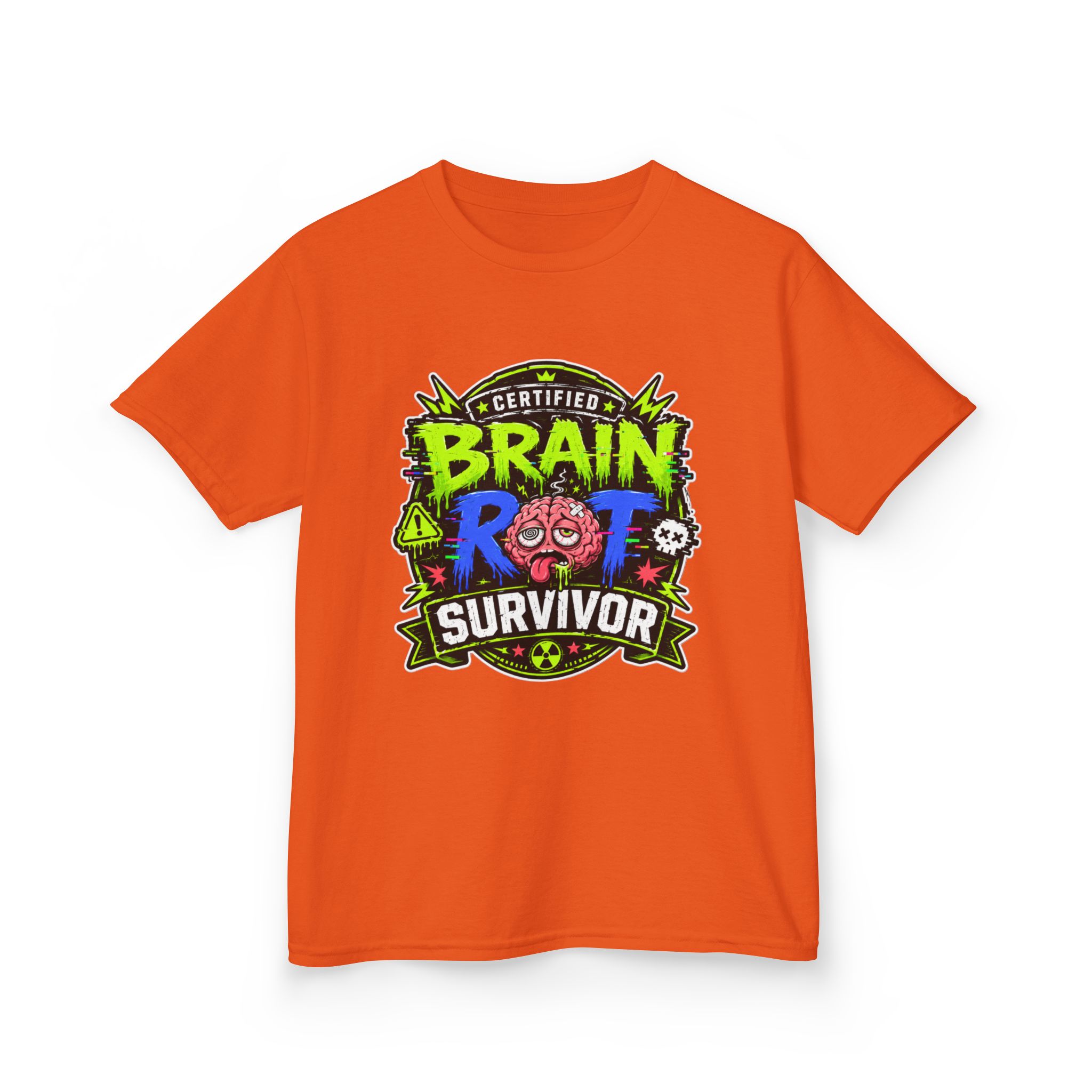 "Certified Brain Rot Survivor" Kids Tee - Image 5