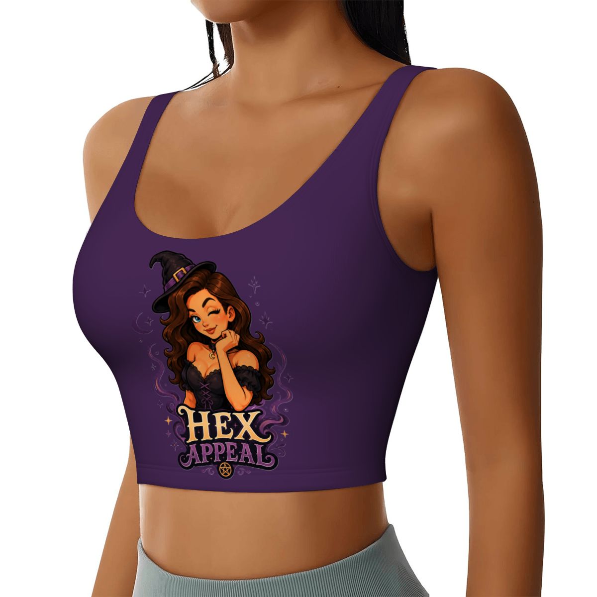 "Hex Appeal" Ahletic Crop Tank Top - Image 2