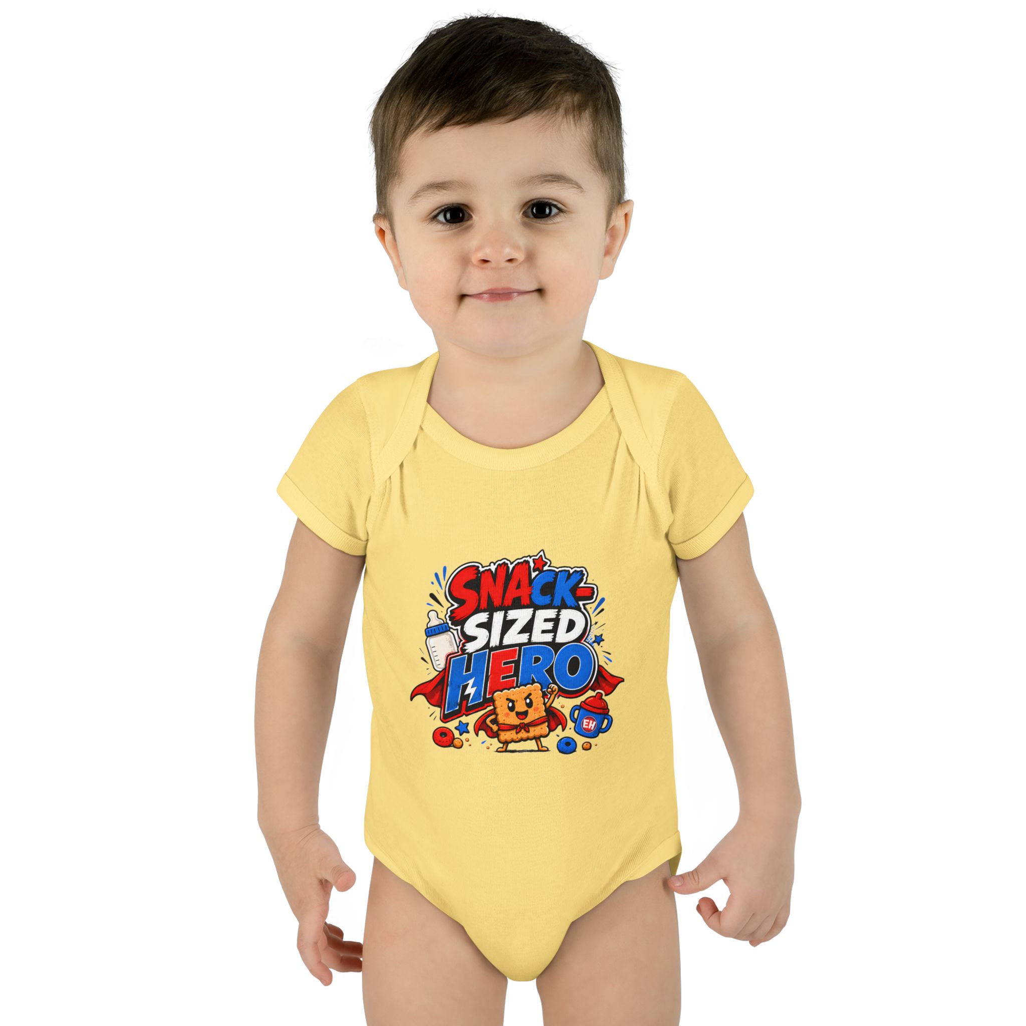 "Snack-Sized Hero" Infant Onesie - Image 8