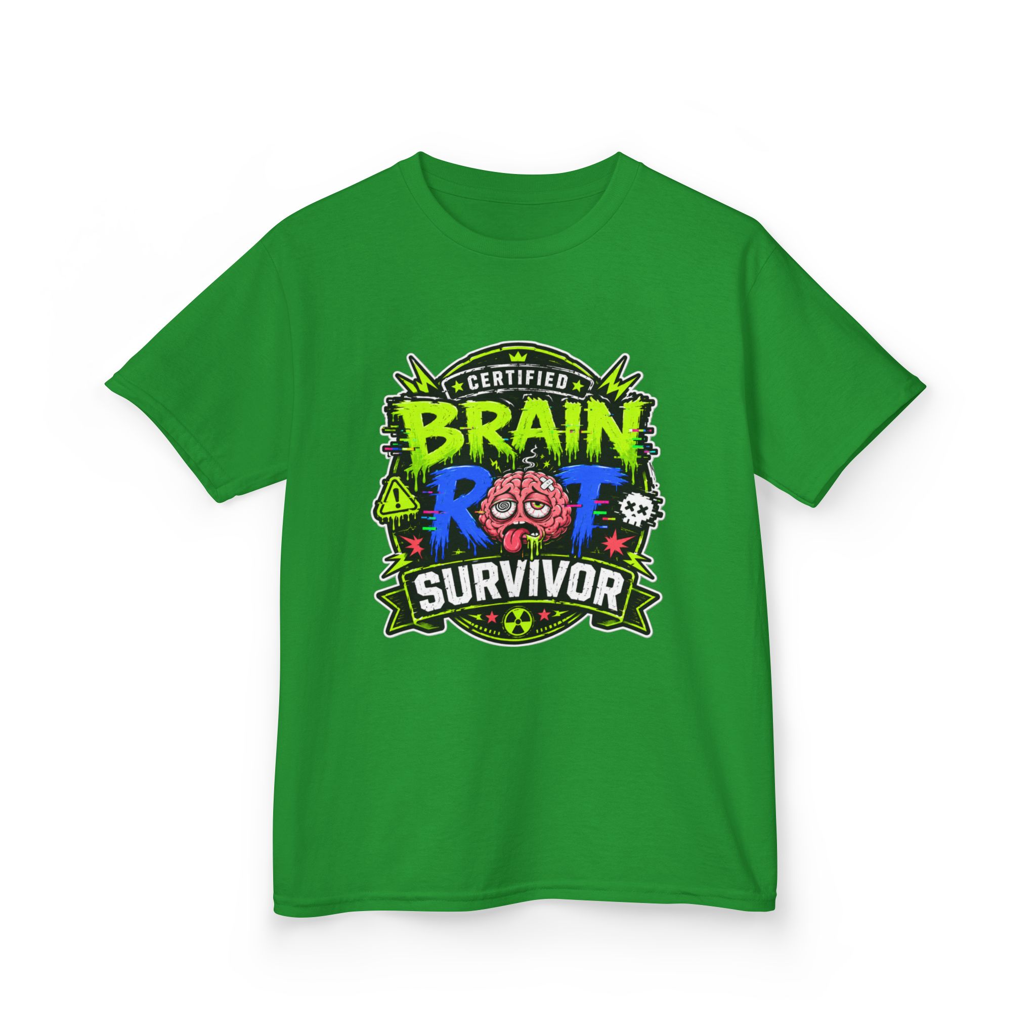 "Certified Brain Rot Survivor" Kids Tee - Image 7