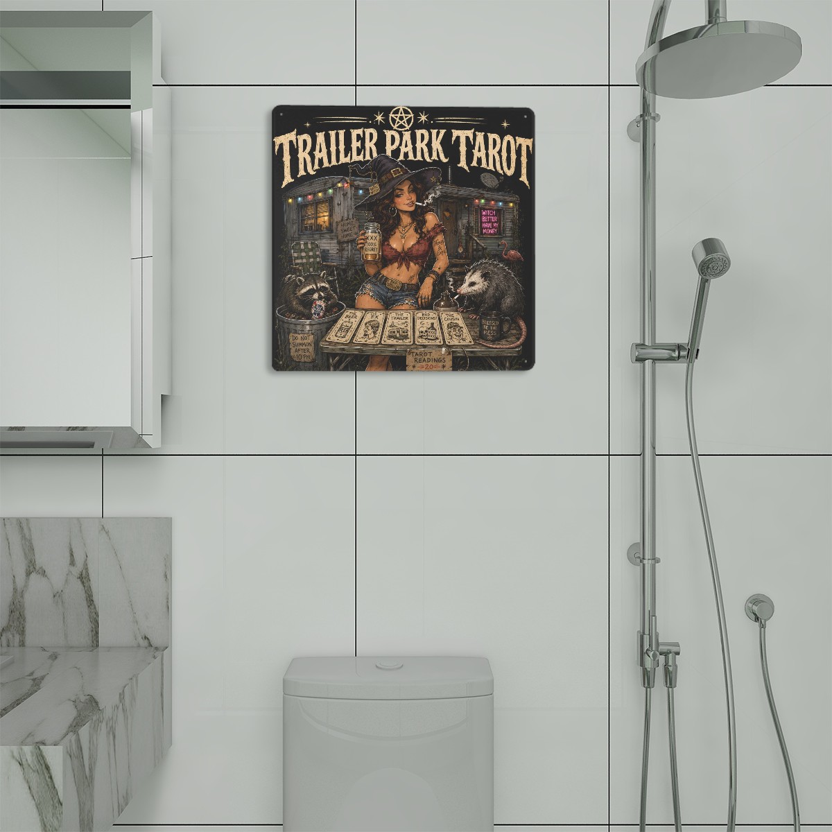 Trailer Park Tarot 12" x 12" Metal Sign - Image 3