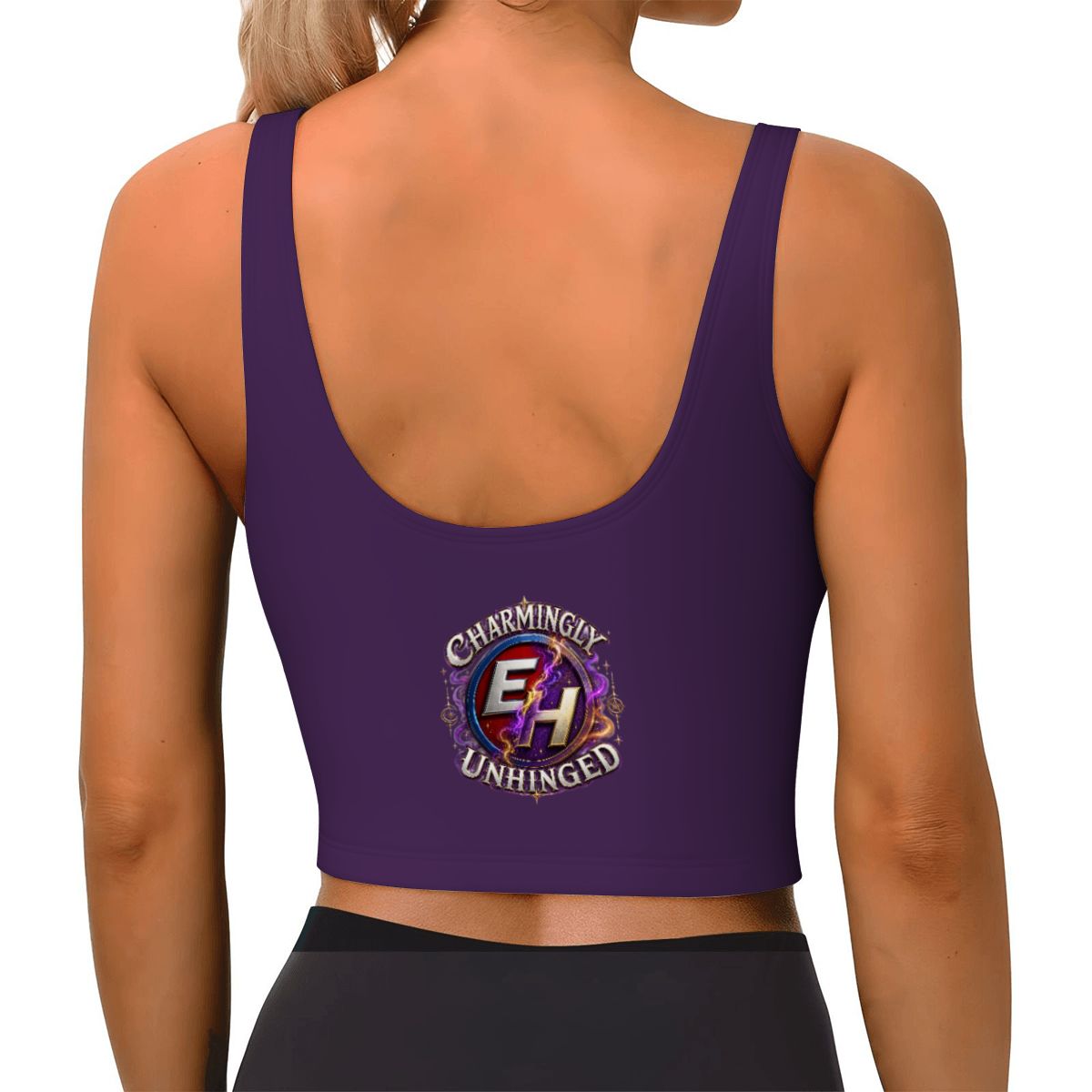 "Hex Appeal" Ahletic Crop Tank Top - Image 3