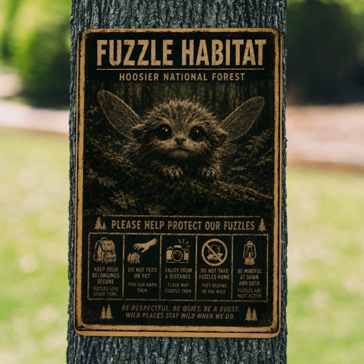 Vintage 8" x 12" Fuzzle Metal Sign - Image 4
