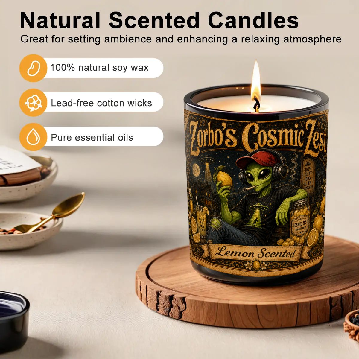 Zorbo's Zest Scented Candle (6oz) - Image 3