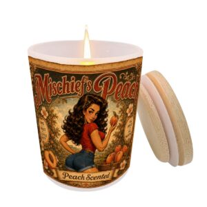 Mischief's Peach Scented Candle (6oz)