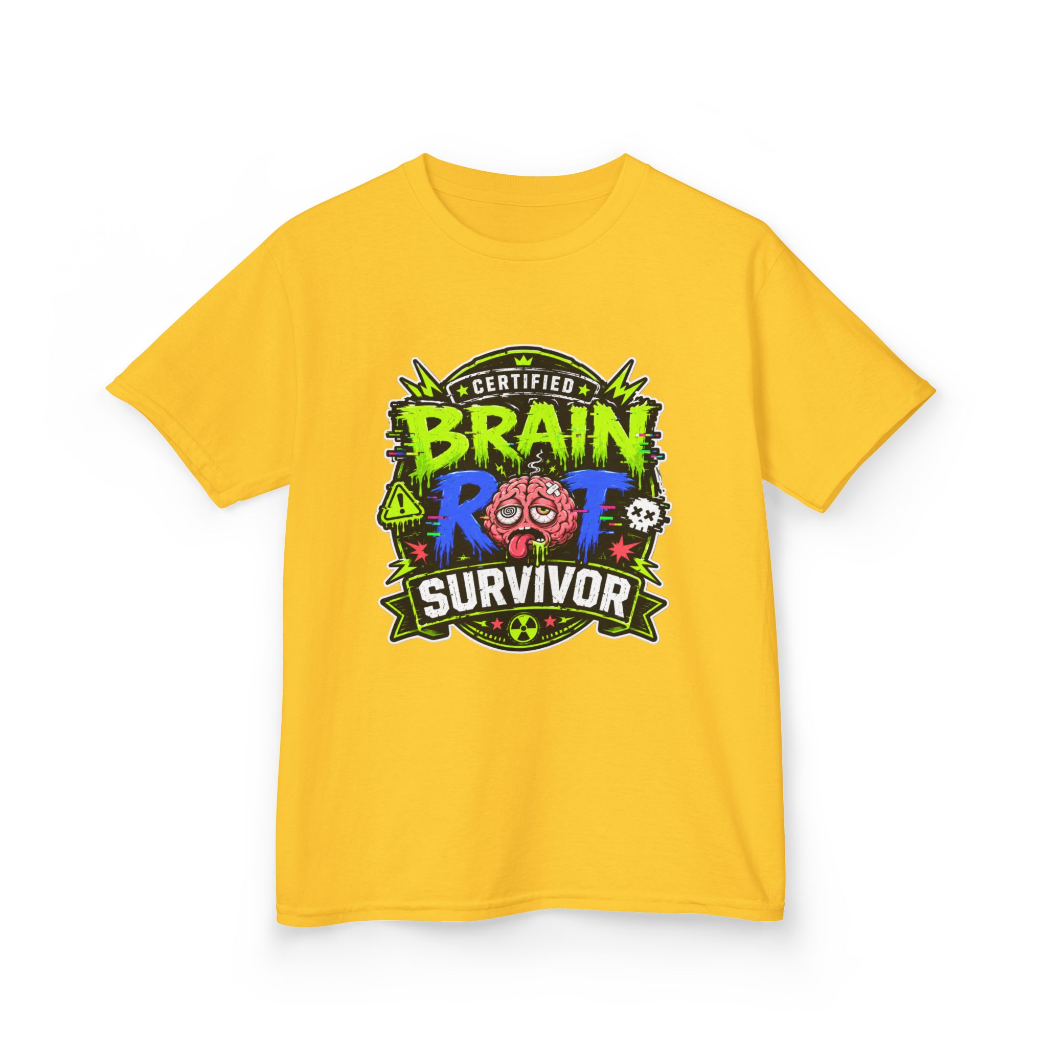 "Certified Brain Rot Survivor" Kids Tee - Image 6