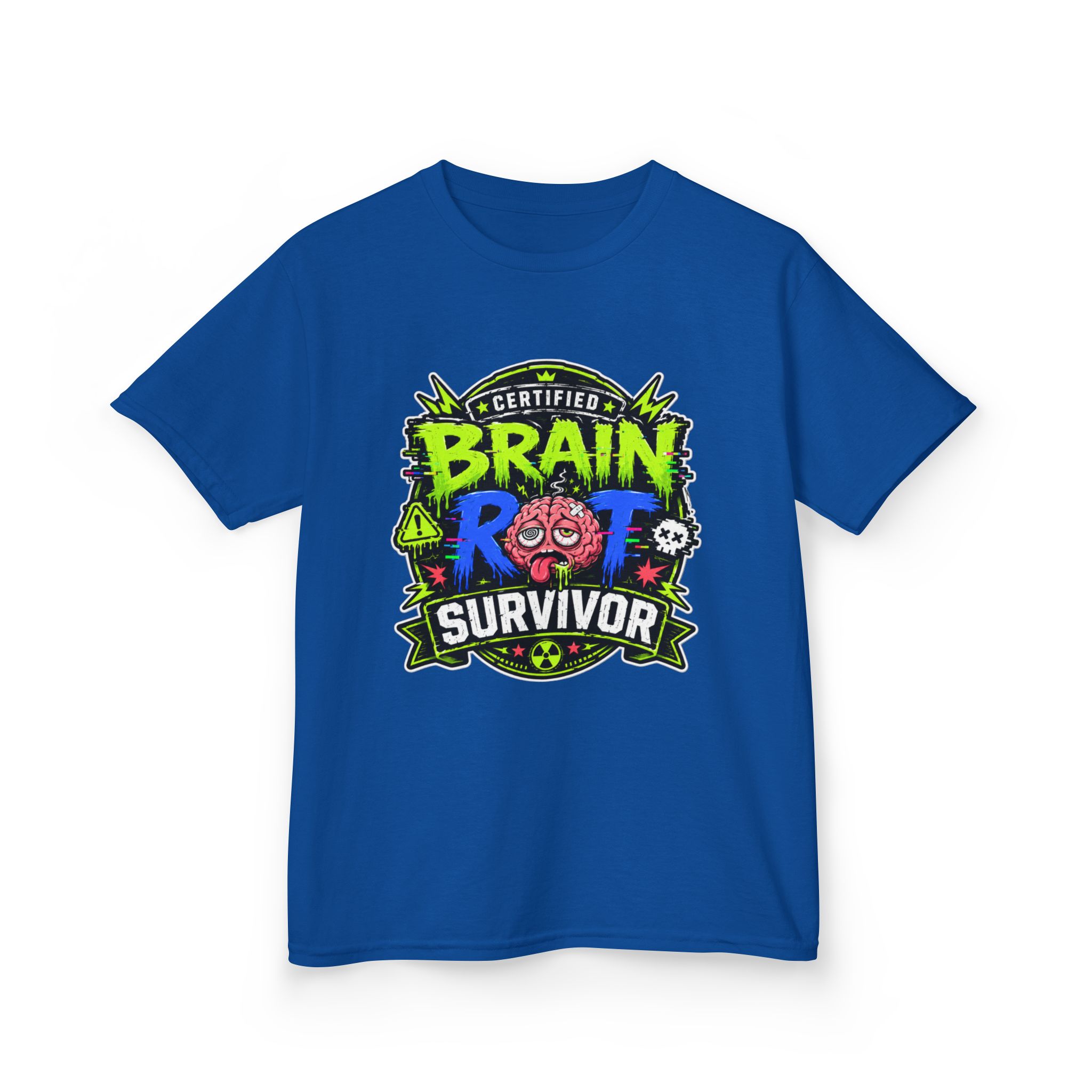 "Certified Brain Rot Survivor" Kids Tee - Image 10