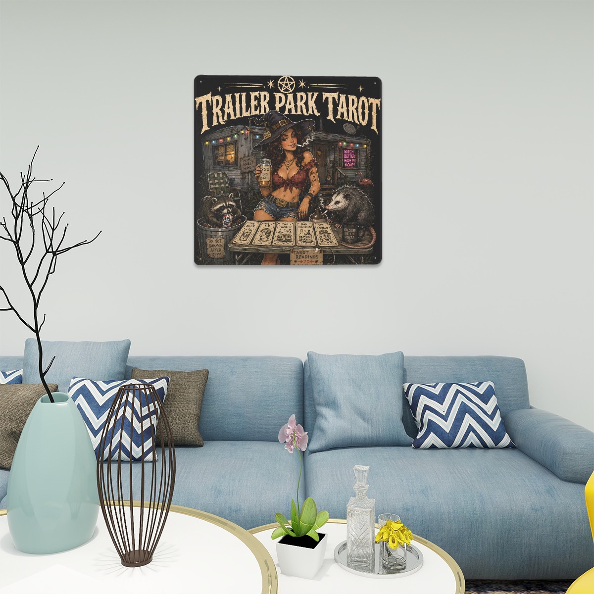 Trailer Park Tarot 12" x 12" Metal Sign - Image 4