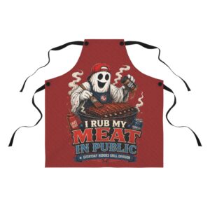 “I Rub My Meat in Public” Grilling Apron ft. Boozer