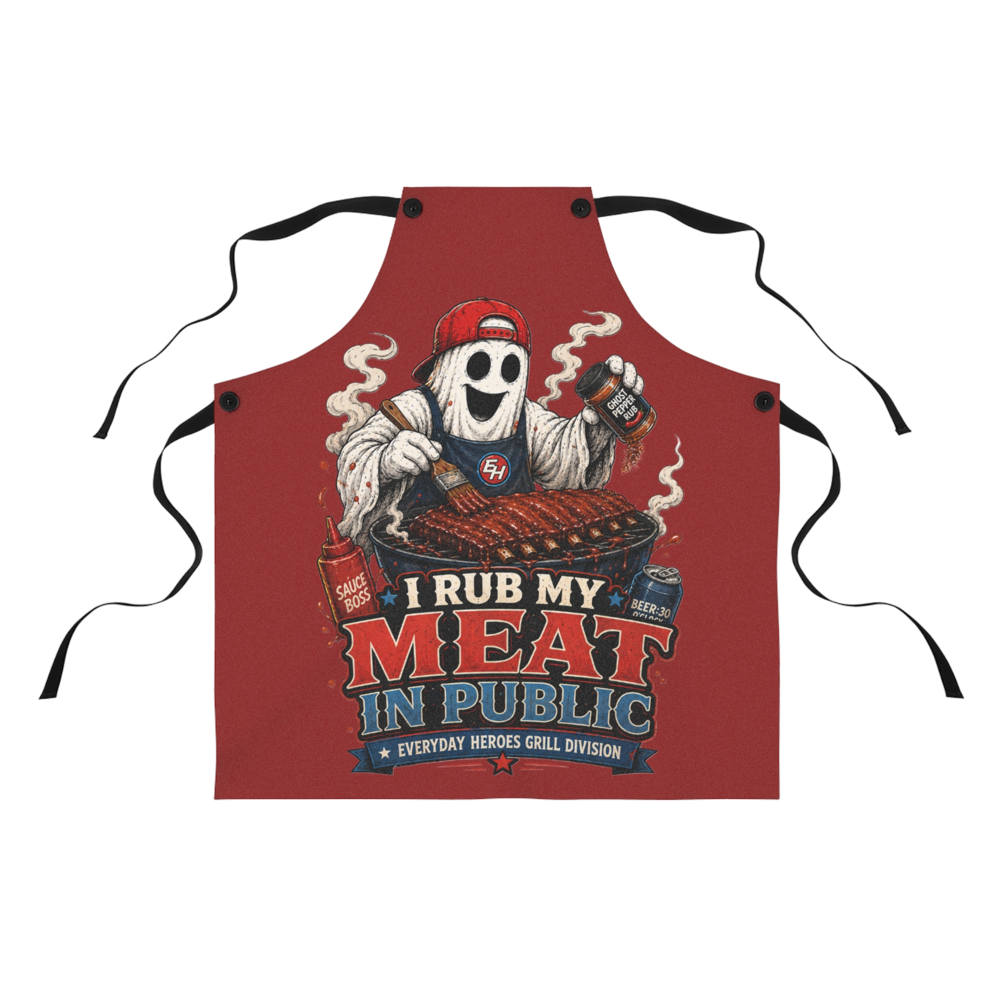 “I Rub My Meat in Public” Grilling Apron ft. Boozer