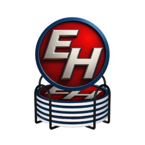 EH Round Ceramic Coasters Set of 6