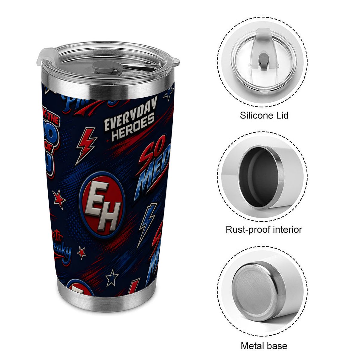Everyday! 20oz Tumbler with Lid and Straw - Image 4
