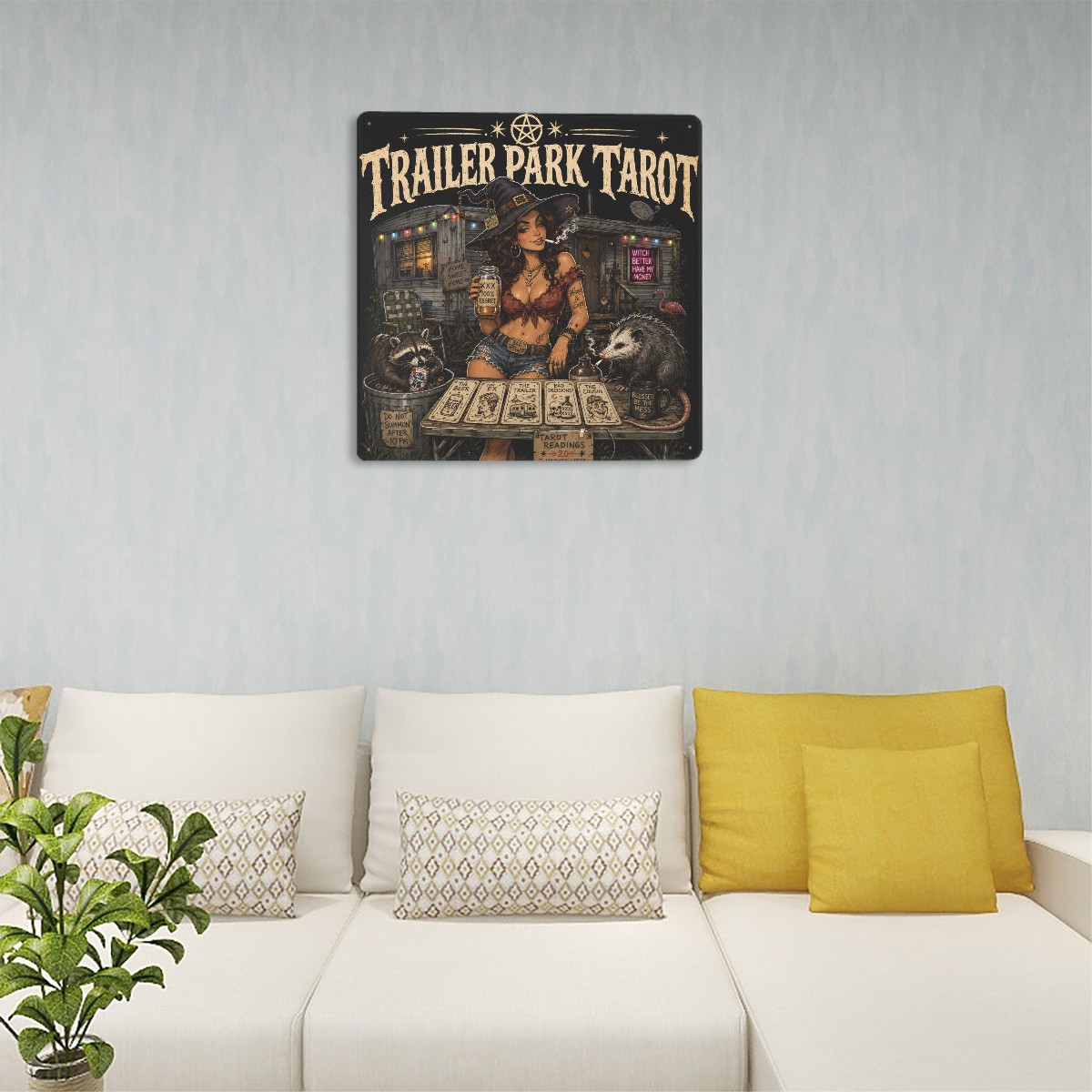 Trailer Park Tarot 12" x 12" Metal Sign - Image 2