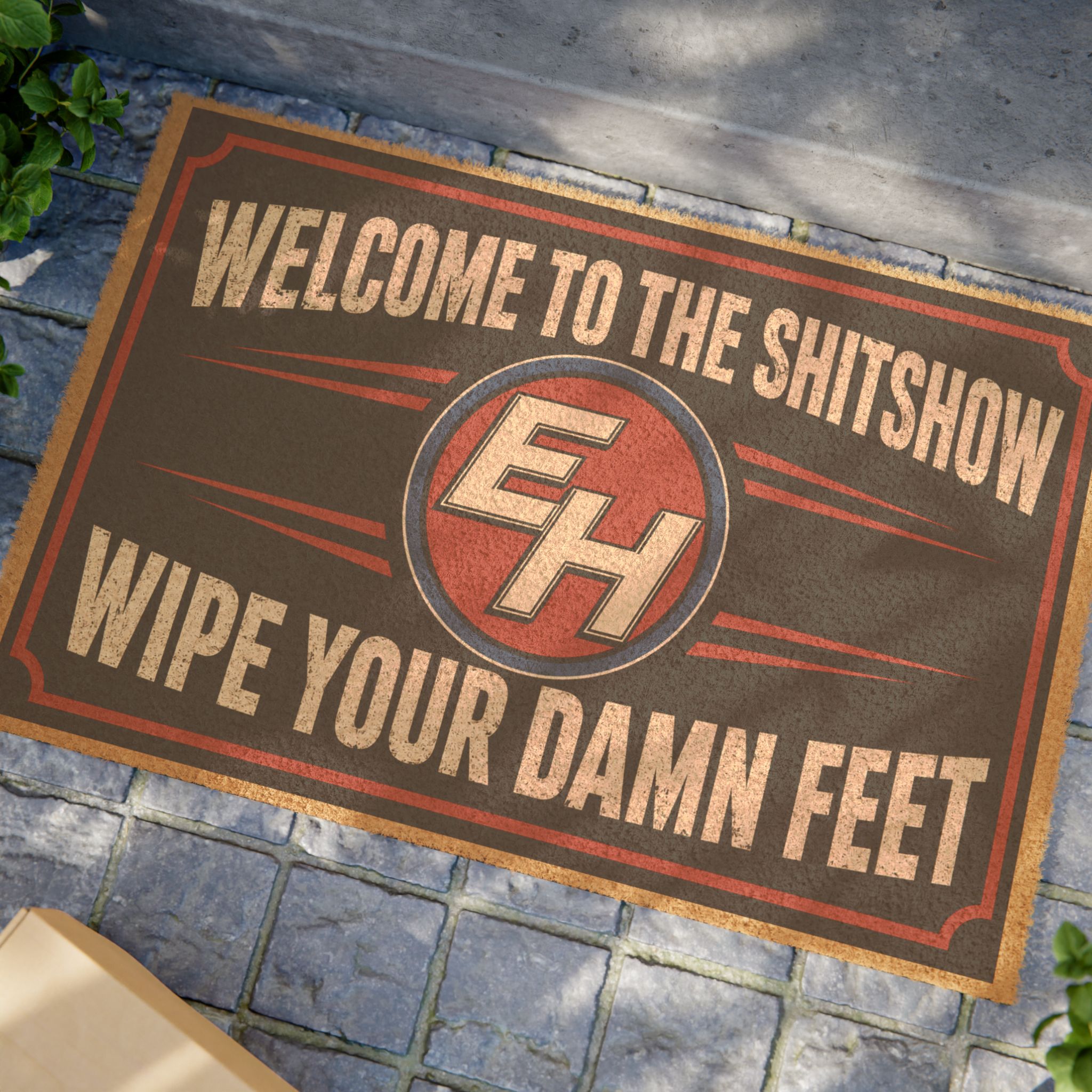 "Welcome to the Shitshow" Rustic Welcome Mat - Image 4