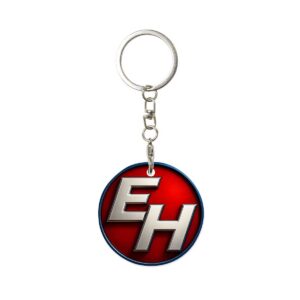 Round EH Metal Keychain