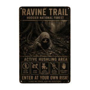 Vintage 8" x 12" Hushling Metal Sign