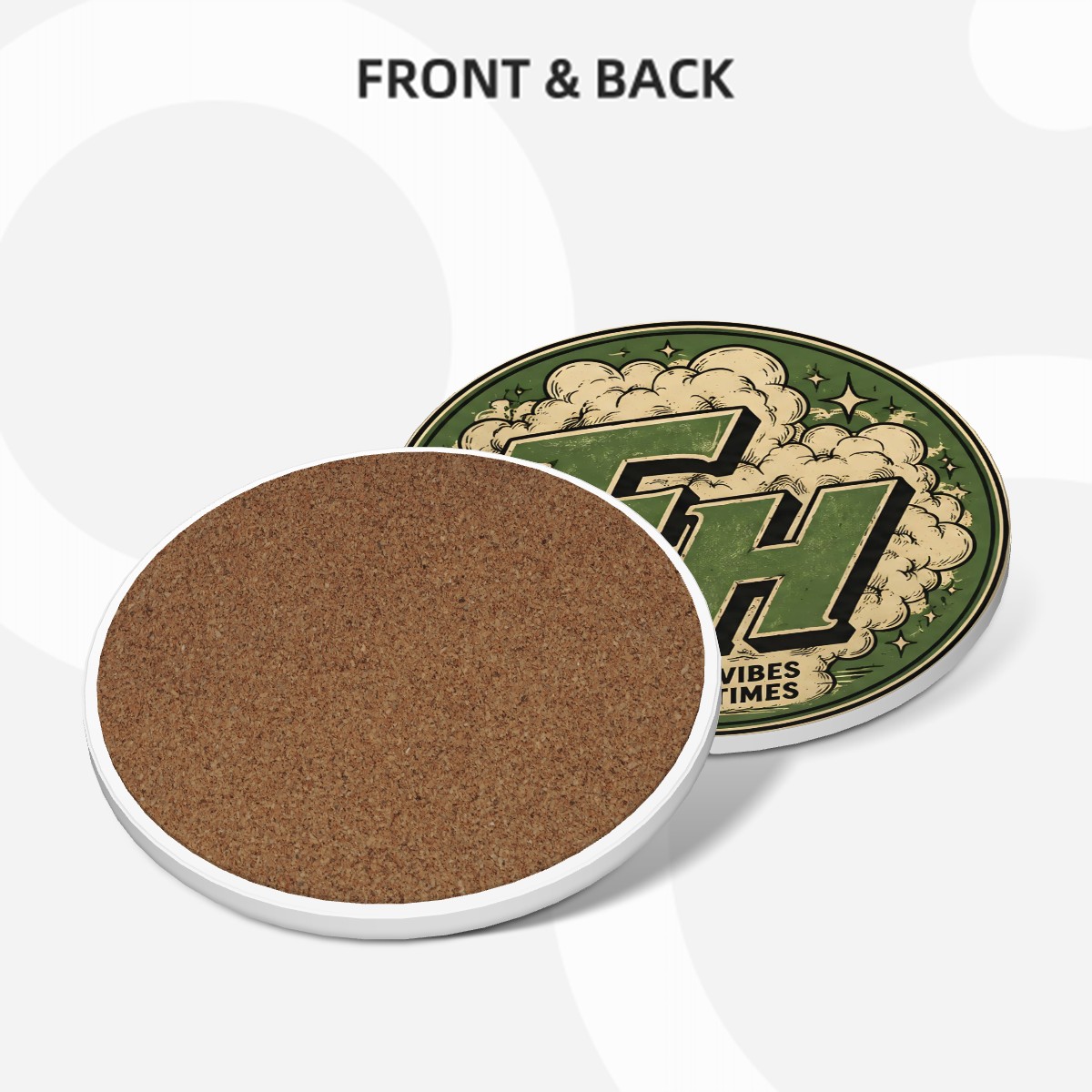 EH 420 Round Ceramic Coasters Set of 6 - Image 3