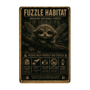 Vintage 8" x 12" Fuzzle Metal Sign