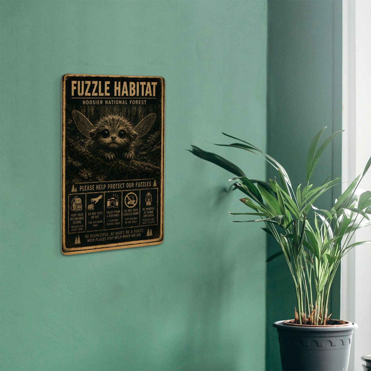 Vintage 8" x 12" Fuzzle Metal Sign - Image 5