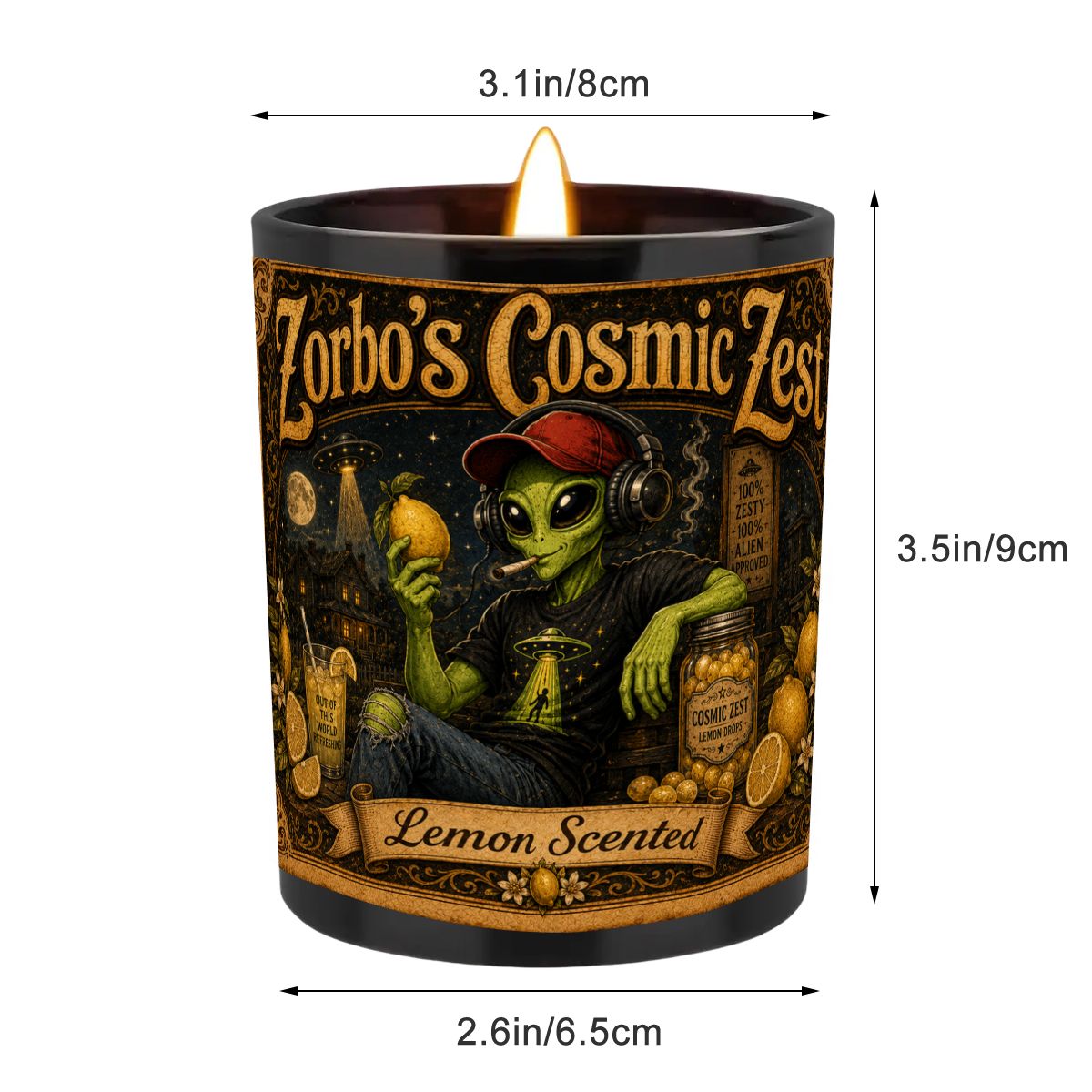 Zorbo's Zest Scented Candle (6oz) - Image 2