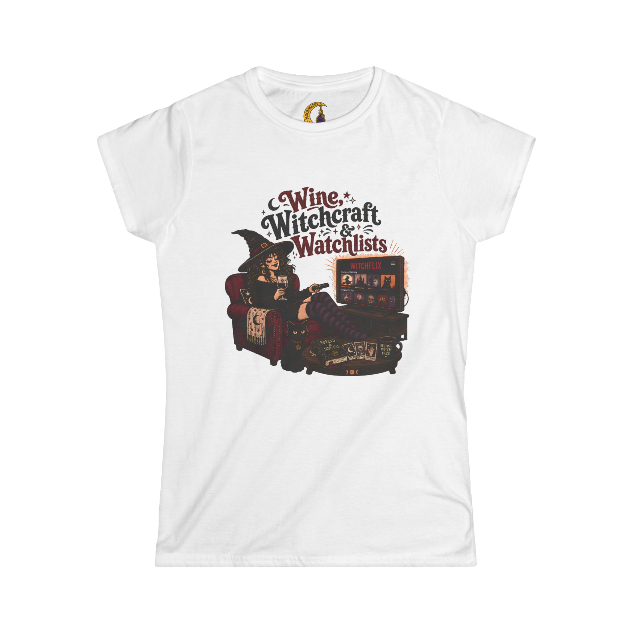 "Wine, Witchcraft, Watchlists" Women’s Tee - Image 12
